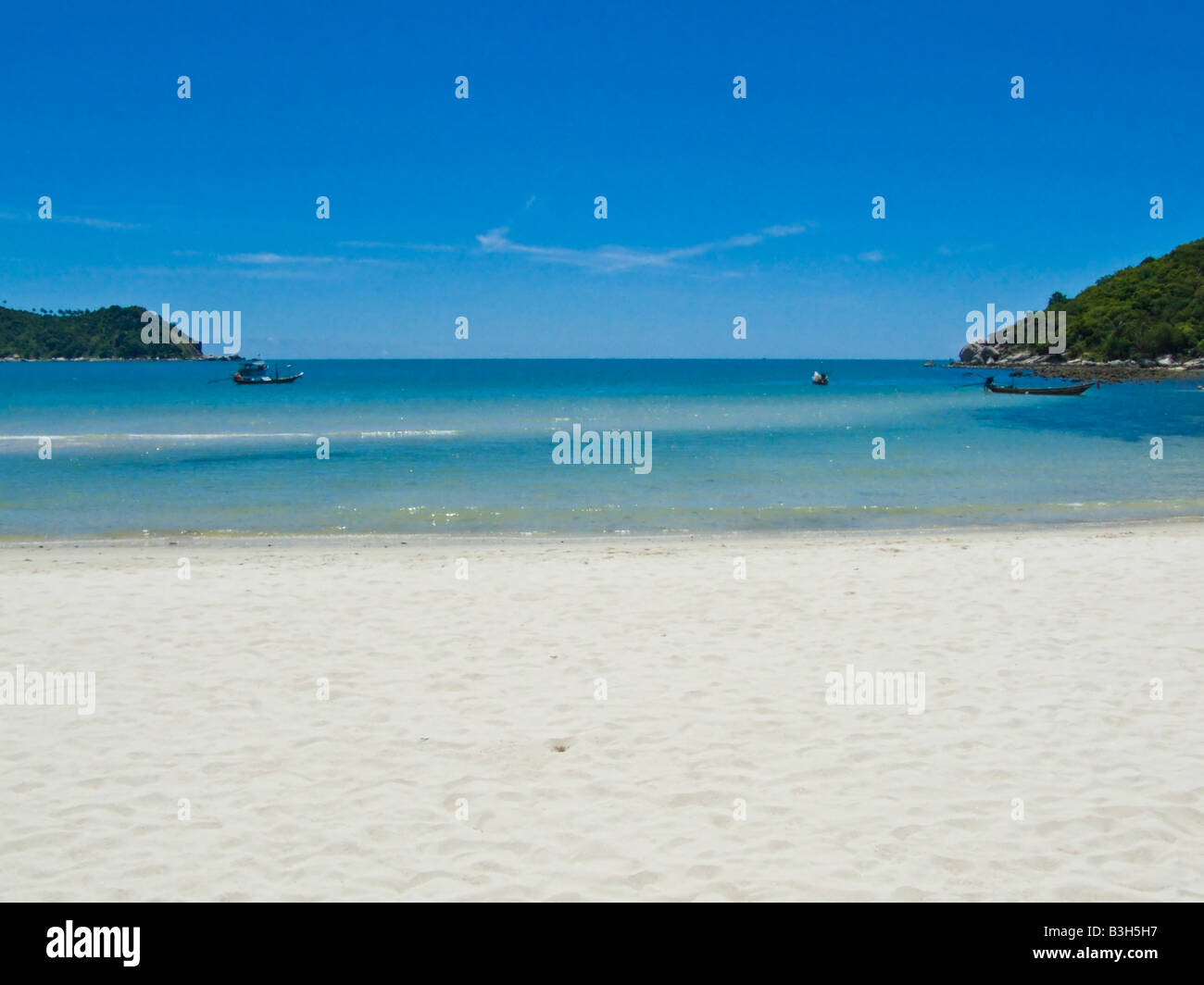 Vue sur la mer de la plage de Thong Nai Pan Yai Koh Phangan Thaïlande JPH0077 Banque D'Images