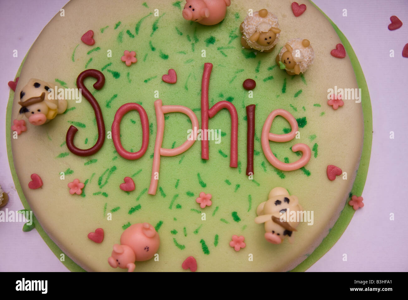 Gateau Avec Word Sophie Photo Stock Alamy