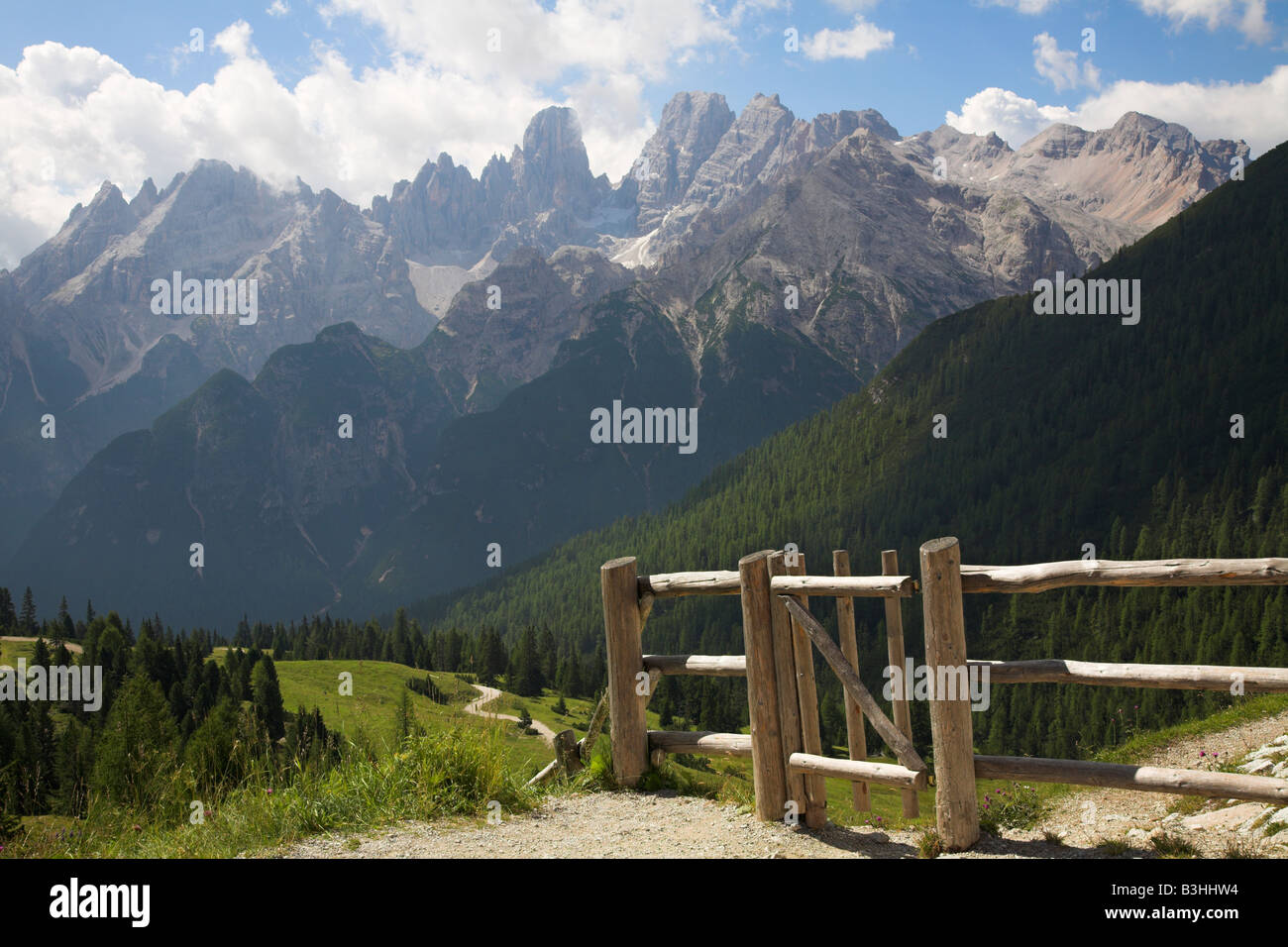 Des paysages de montagne dans le Tyrol du Sud, Italie Banque D'Images