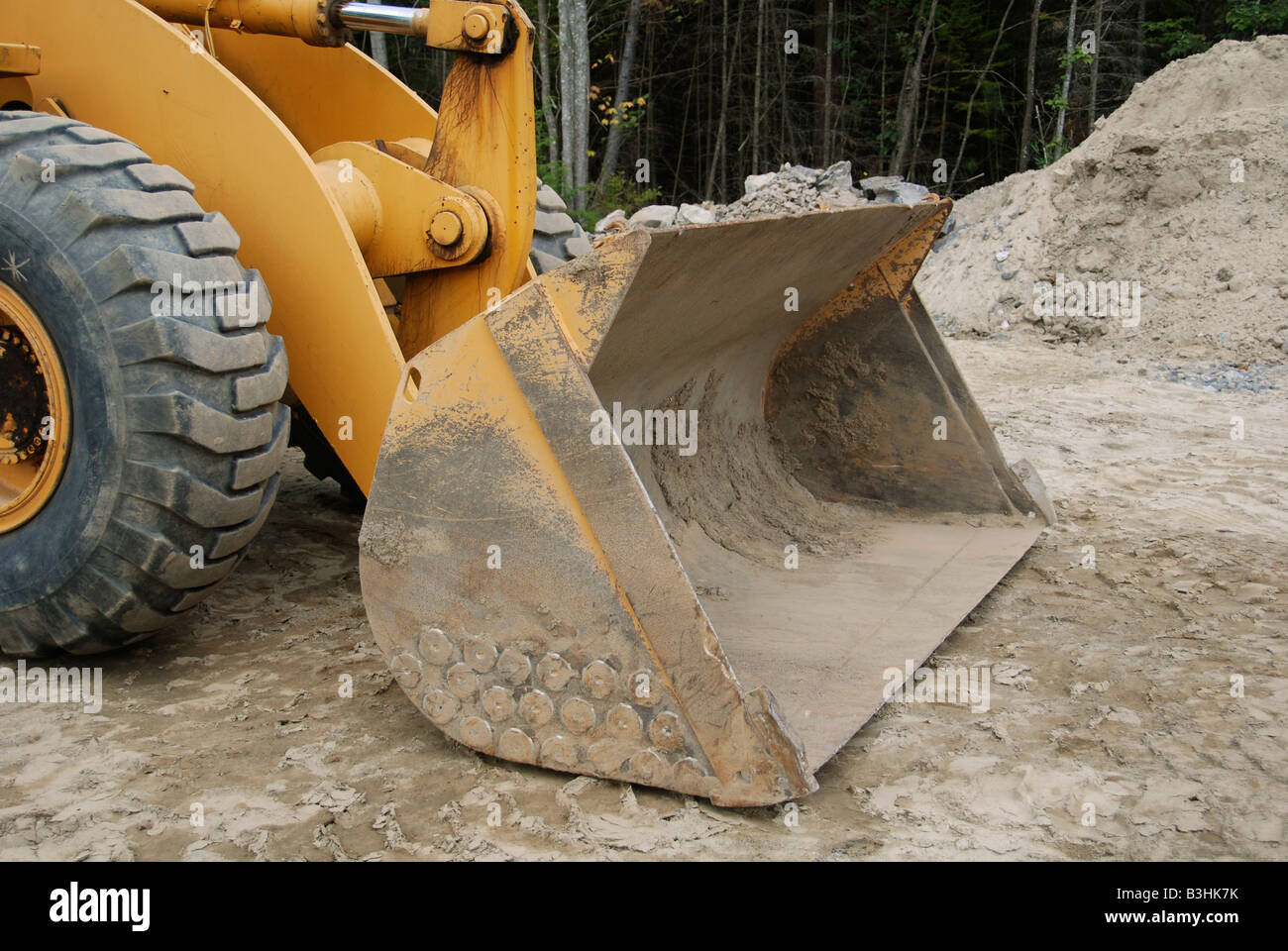 Close-up de la lame de bulldozer Banque D'Images