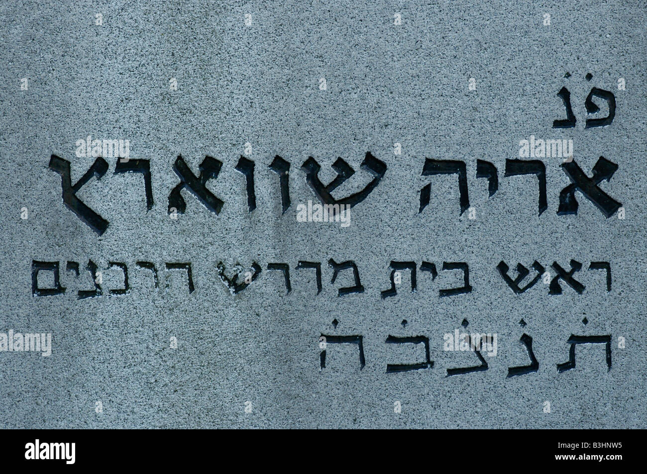 Inscription grave au cimetière juif à l'Zentralfriedhof Banque D'Images