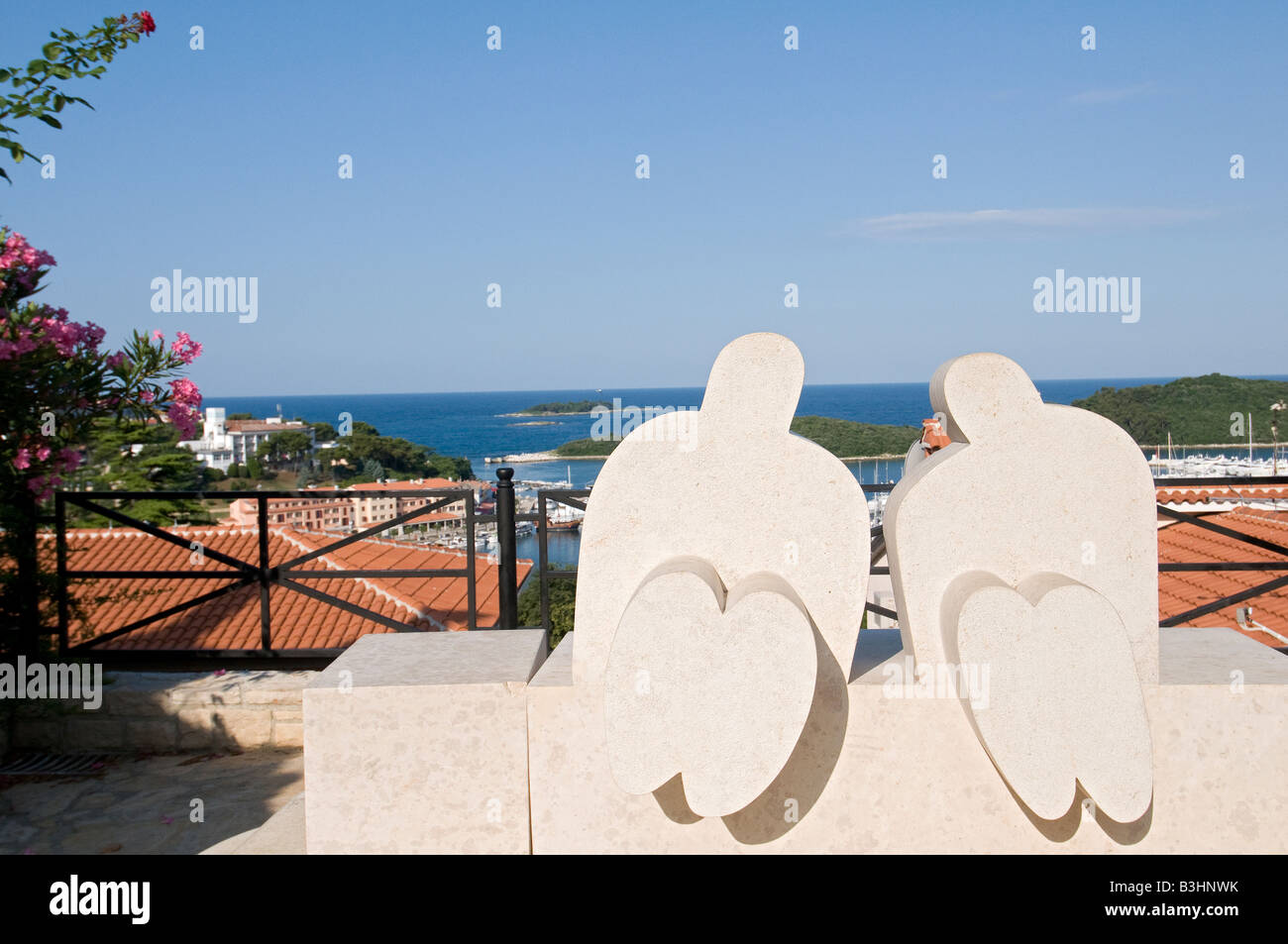 Monument en pierre d'oiseaux Banque D'Images