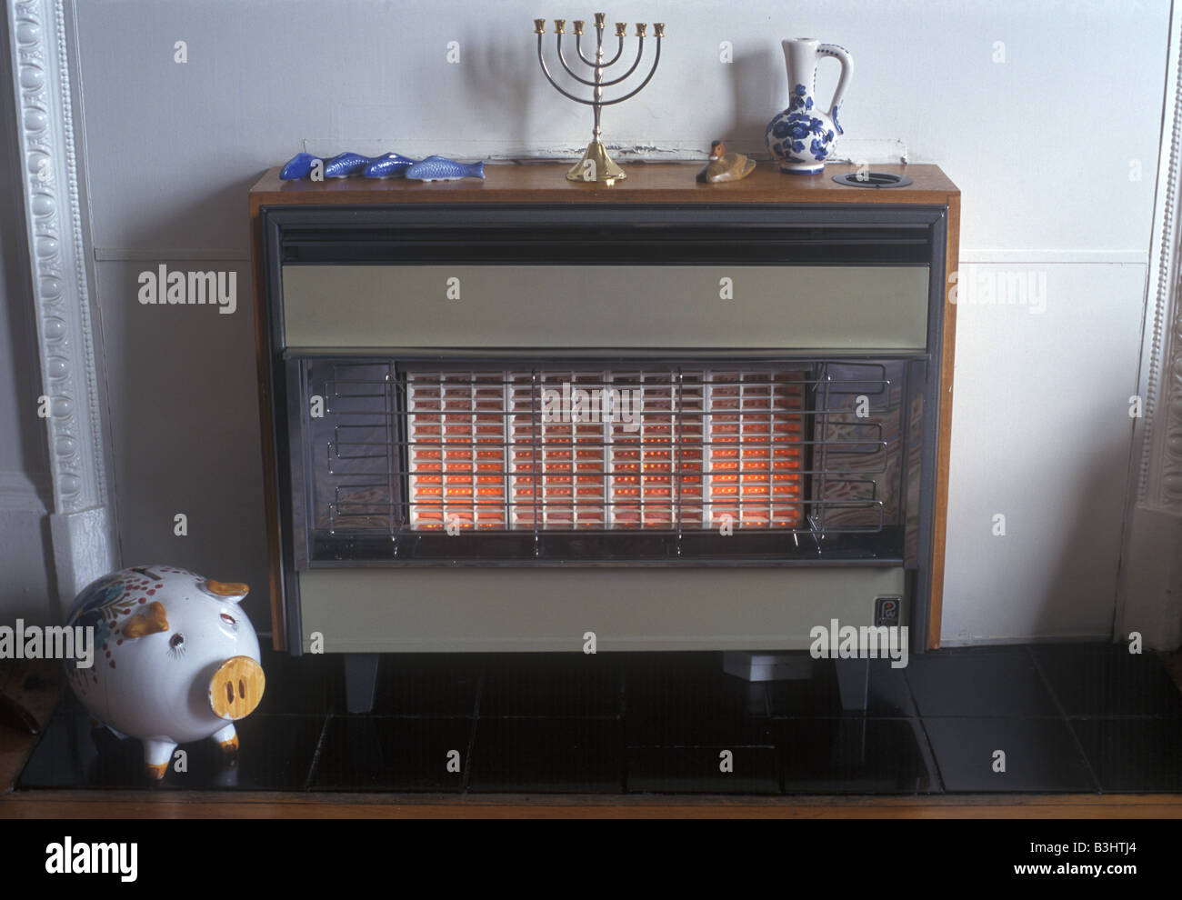 Feu de gaz domestique Banque D'Images