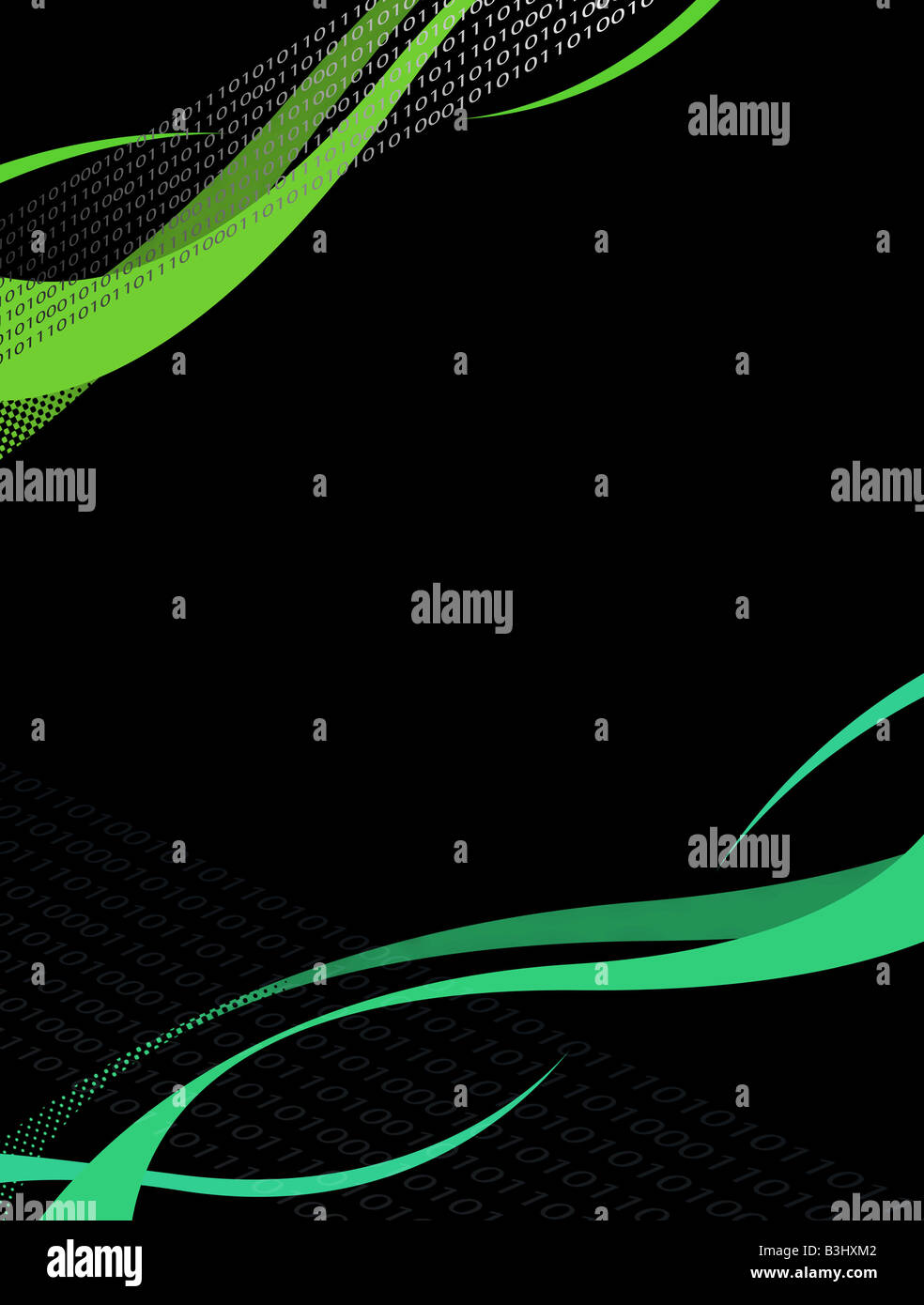 Un modèle abstrait avec beaucoup d'espace de copie liés à l'industrie de l'information d'ordinateur Banque D'Images