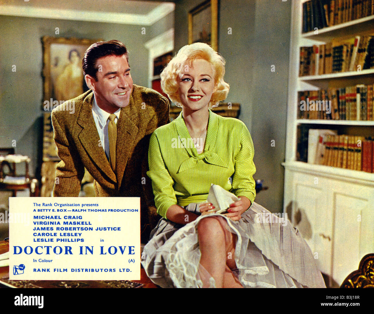 Dans l'AMOUR MÉDECIN 1960 Rank film avec Martine Carol et Michael Craig Banque D'Images