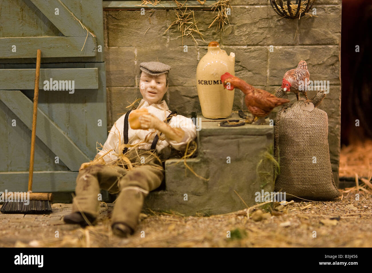 Scène miniature Maison de poupée de collection à Leonardslee Angleterre Sussex Gardens Banque D'Images