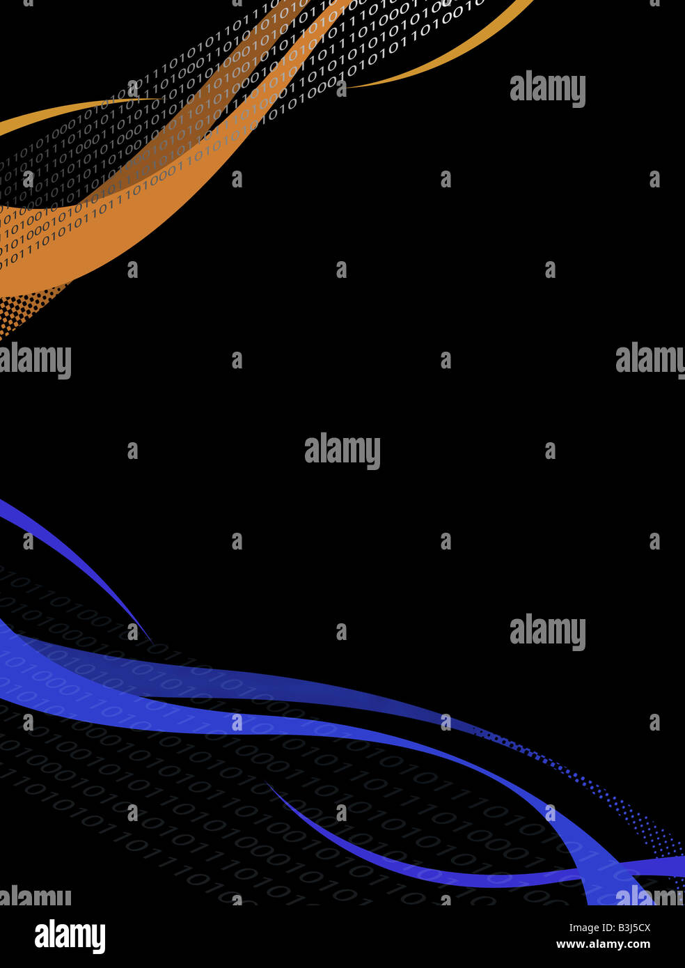 Un modèle abstrait avec beaucoup d'espace de copie liés à l'industrie de l'information d'ordinateur Banque D'Images