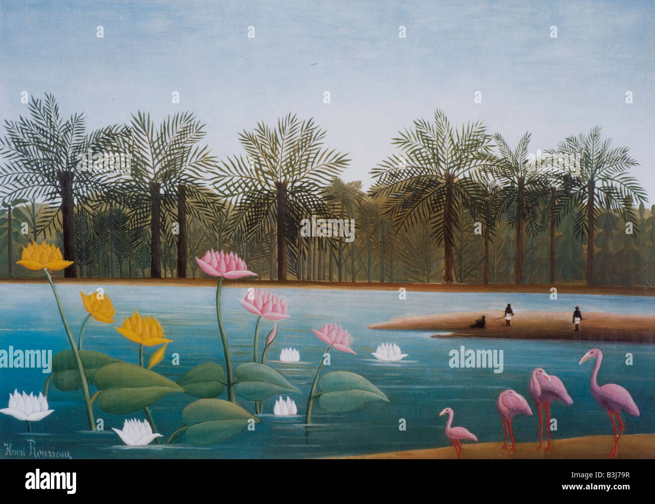 Henri Roussea Roses Les flamants roses par henri rousseau Banque de photographies et d ...
