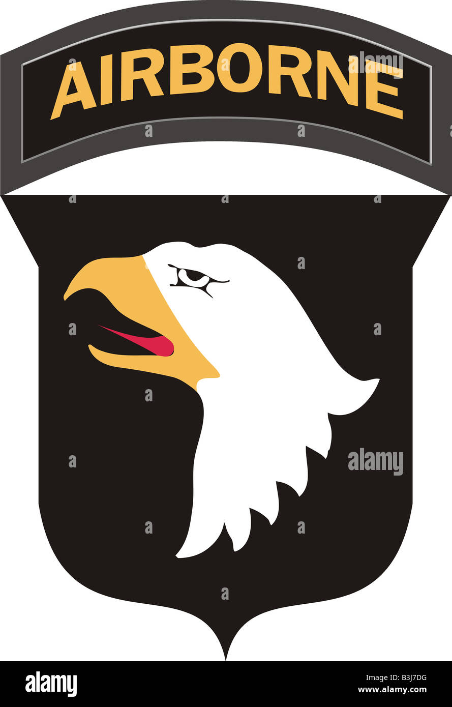 101ème Division aéroportée du manchon d'épaule Screaming Eagles insignia Banque D'Images
