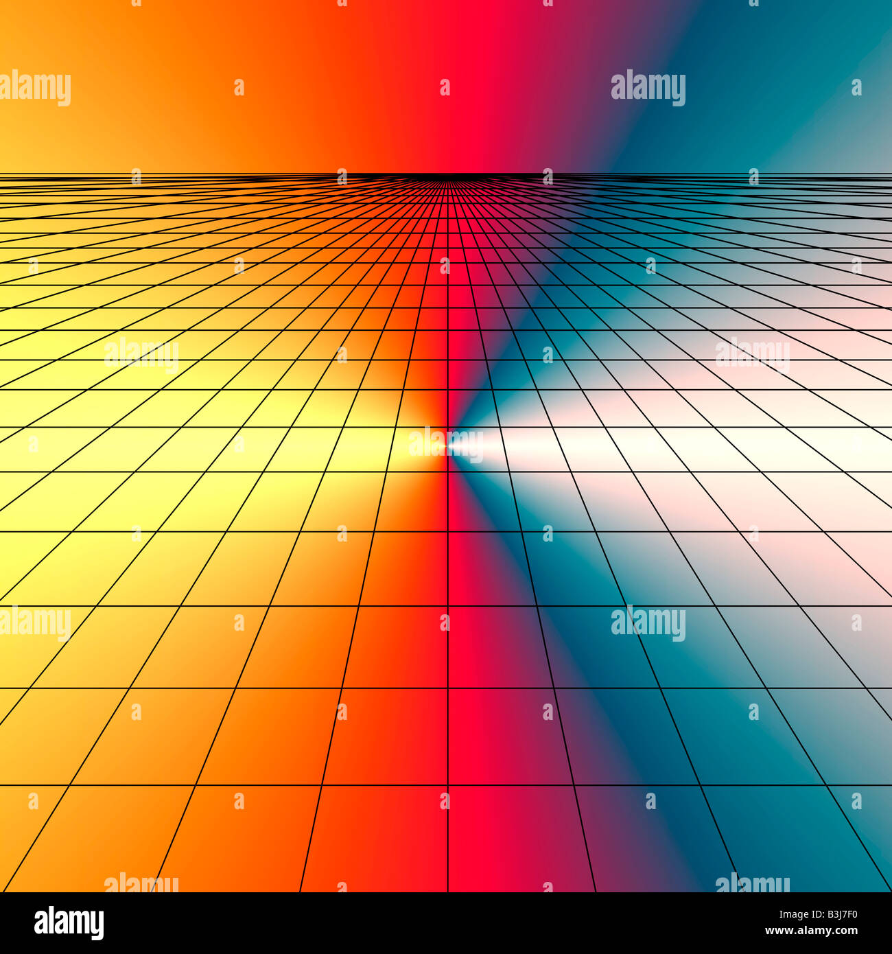 Résumé de la conception géométrique de couleur lignes convergentes Banque D'Images