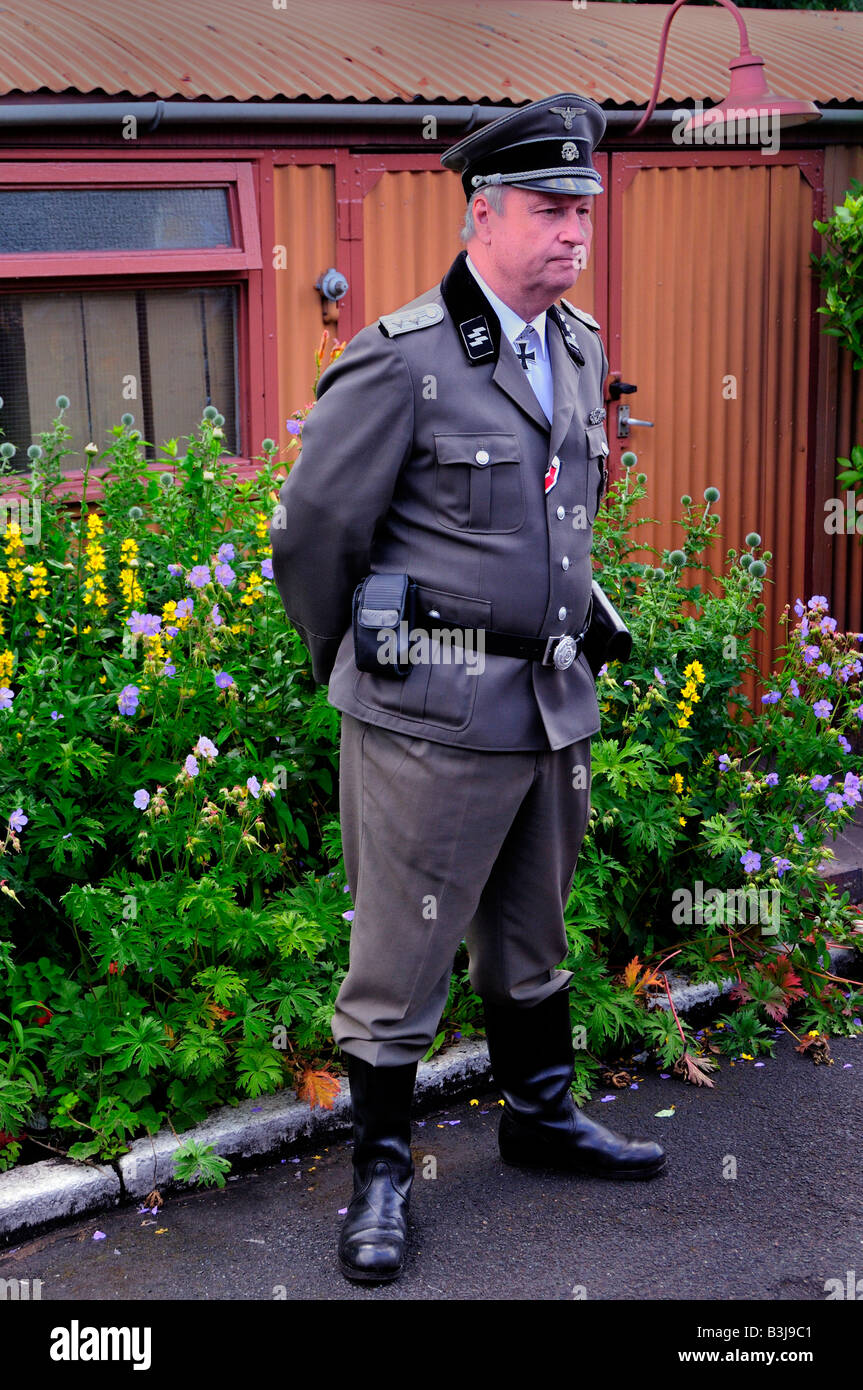 Soldat allemand de la reconstitution médiévale Banque D'Images