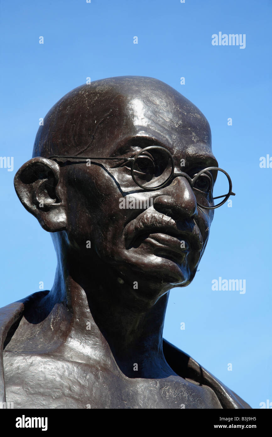 Canada Québec Mohandas Gandhi statue Banque D'Images