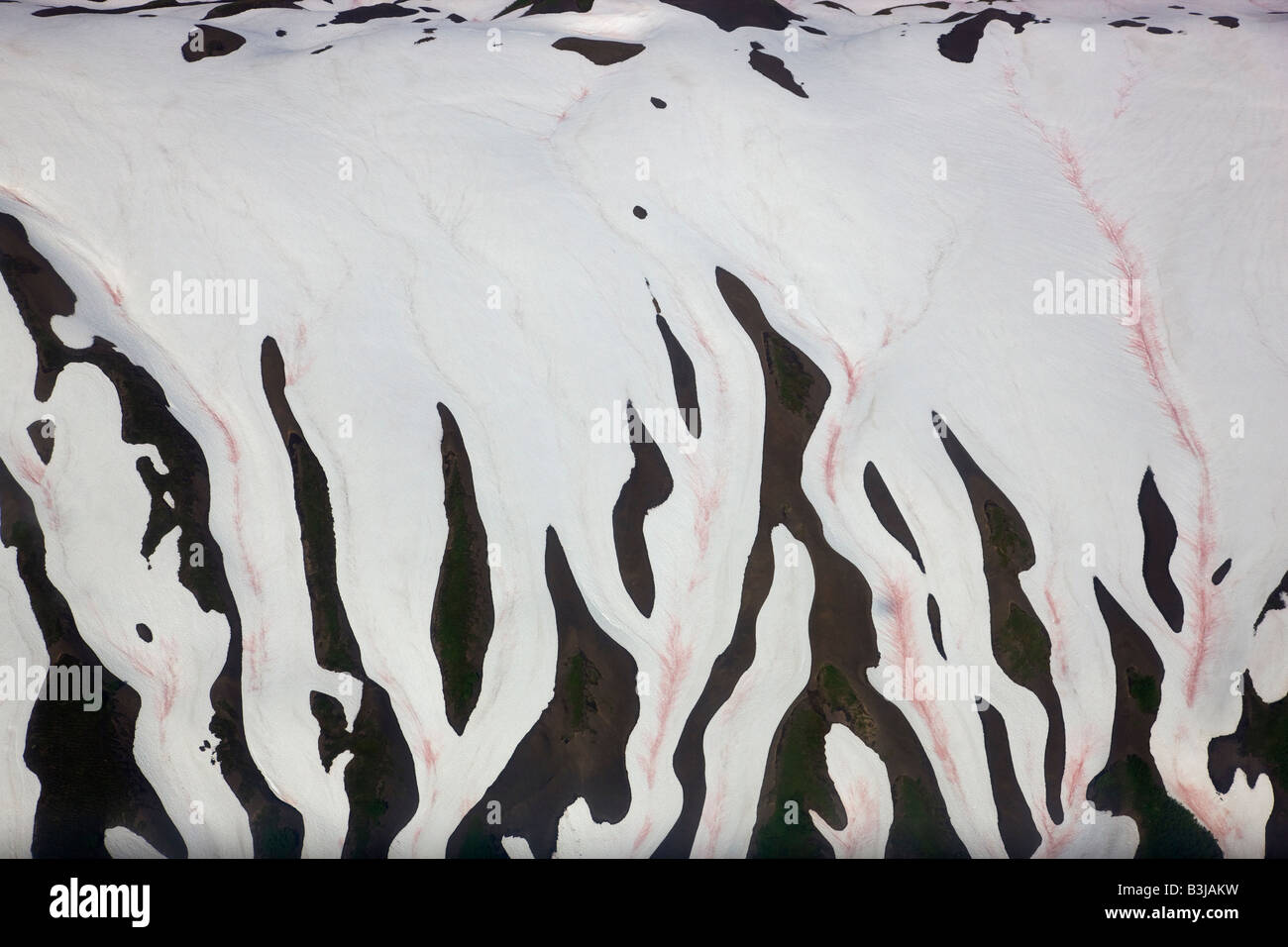 Des modèles dans la neige, Lake Clark National Park Alaska Banque D'Images
