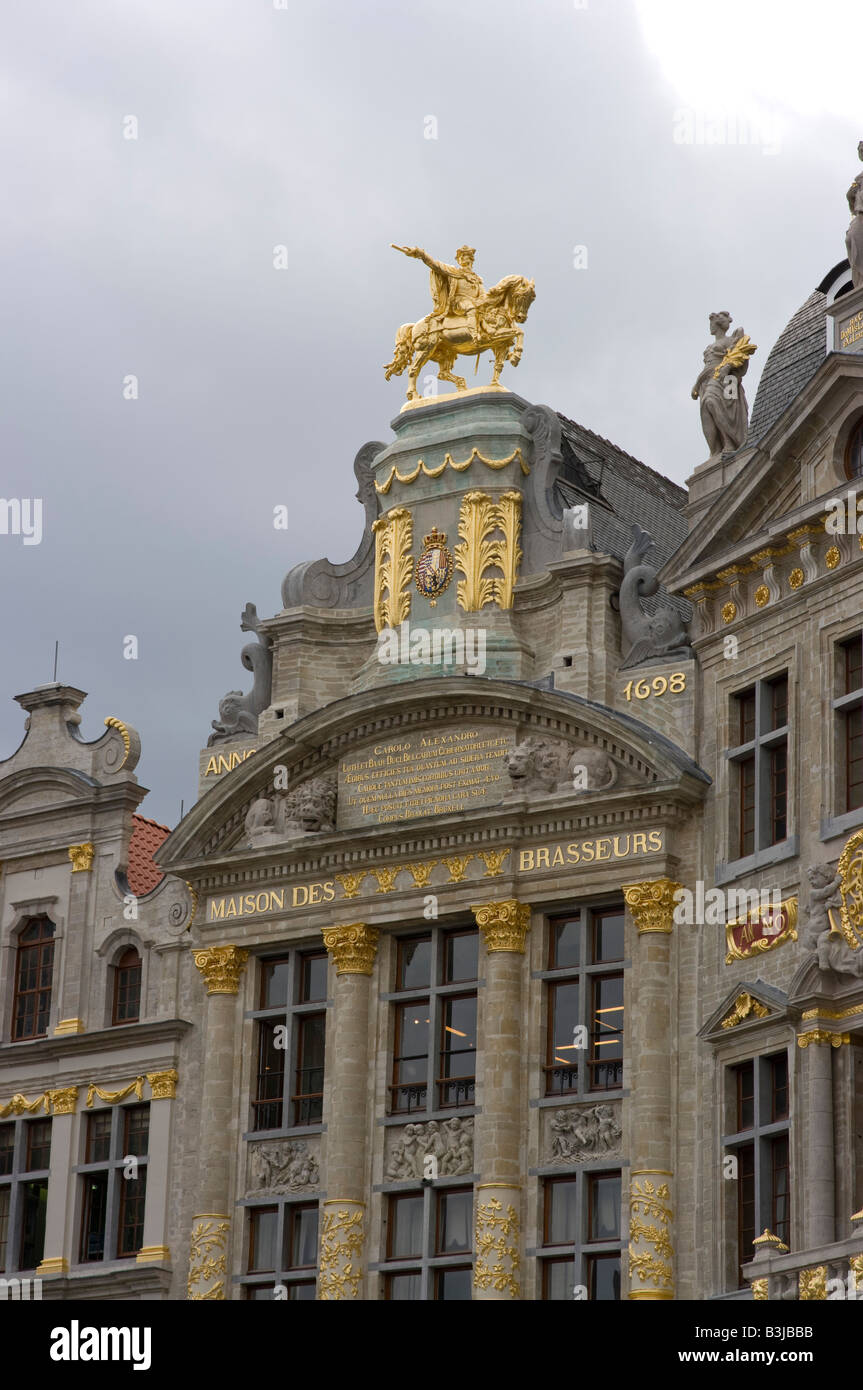 La Maison des Brasseurs Grand Place, Bruxelles, Belgique Banque D'Images