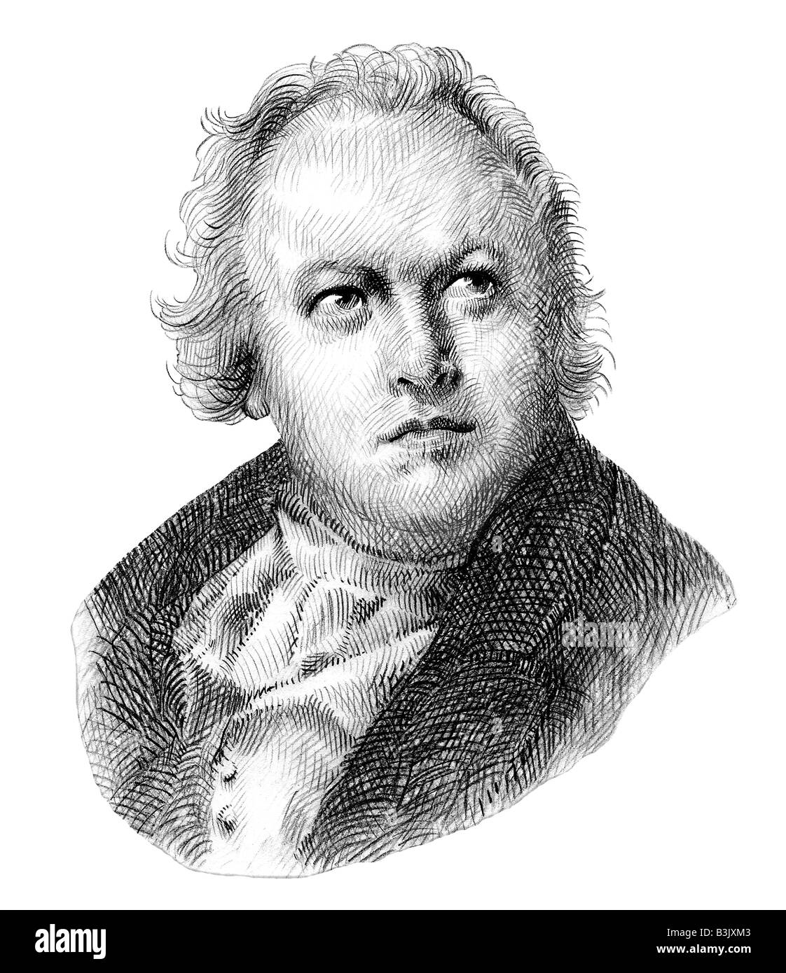 William Blake 1757 1827 peintre poète anglais Cross Gravure Illustration moderne de style Banque D'Images