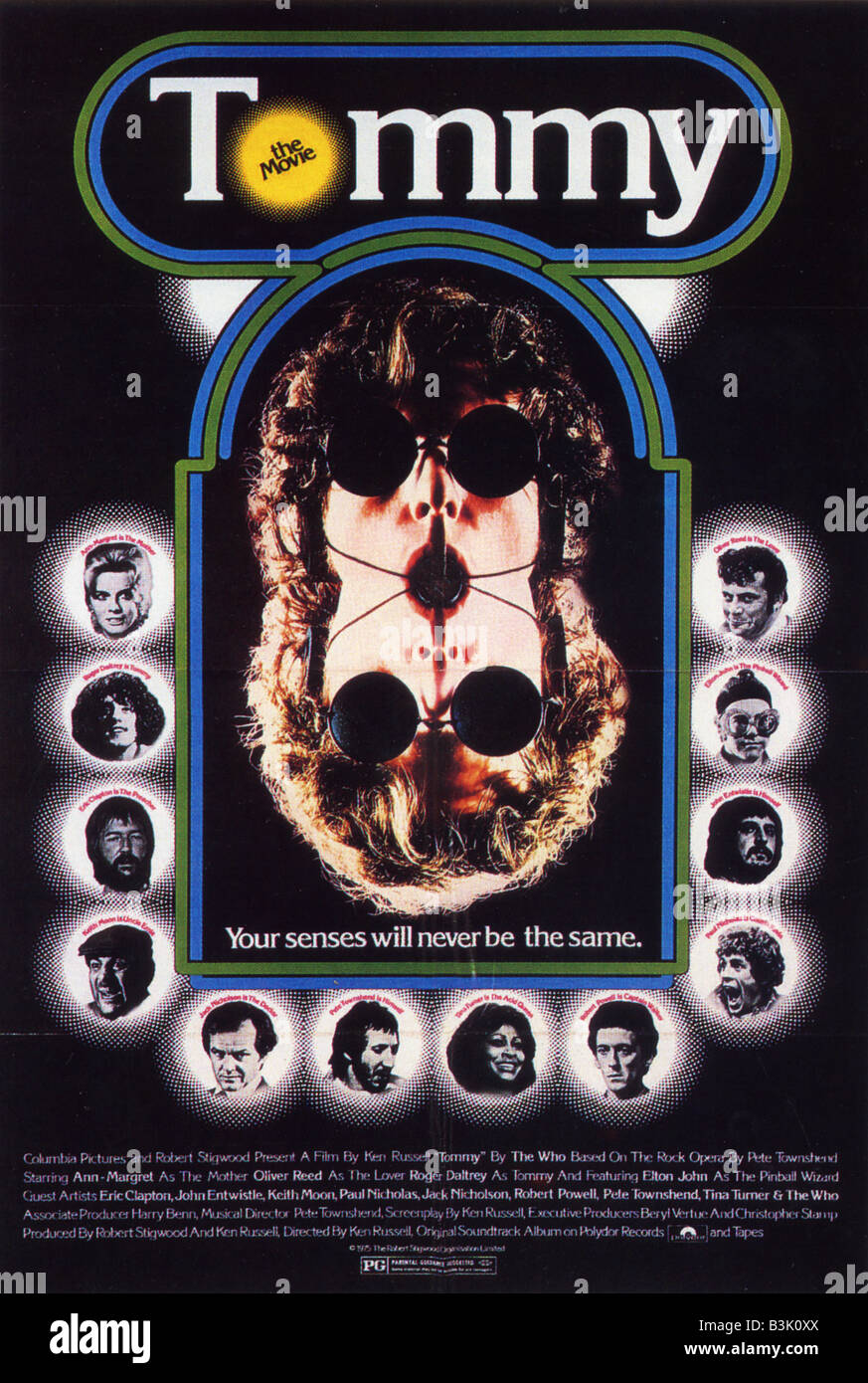 TOMMY Affiche pour 1975 Robert Stigwood/Hemdale film opéra rock Banque D'Images