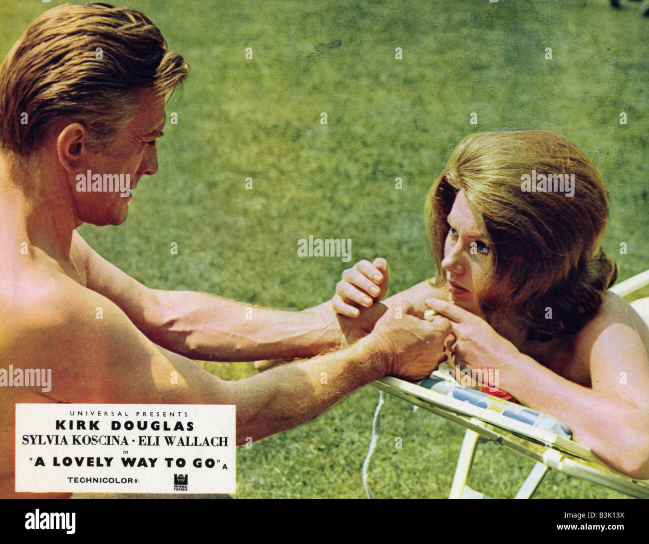 Une belle manière d'aller 1968 Universal film avec Kirk Douglas et Sylva Koscina aka une belle façon de mourir Banque D'Images