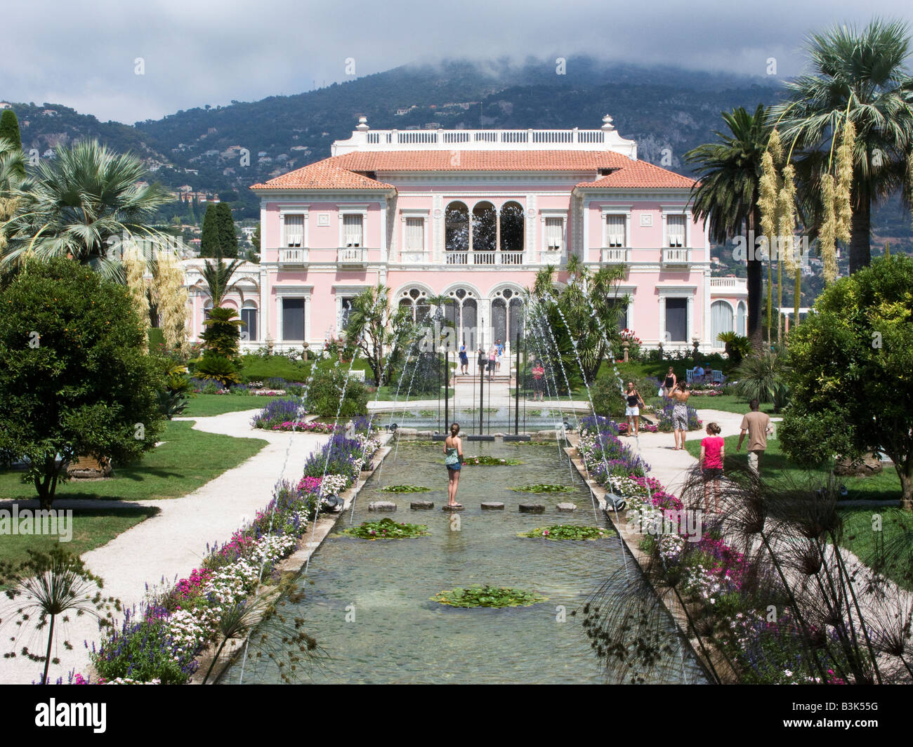 Les jardins et la Villa Ephrussi de Rothschild de sur Cap Ferrat proche de Nice, Cote d Azur Provence de France Banque D'Images