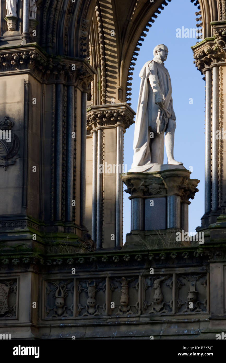 Mémorial du Prince Albert Albert Square Manchester Lancashire Banque D'Images