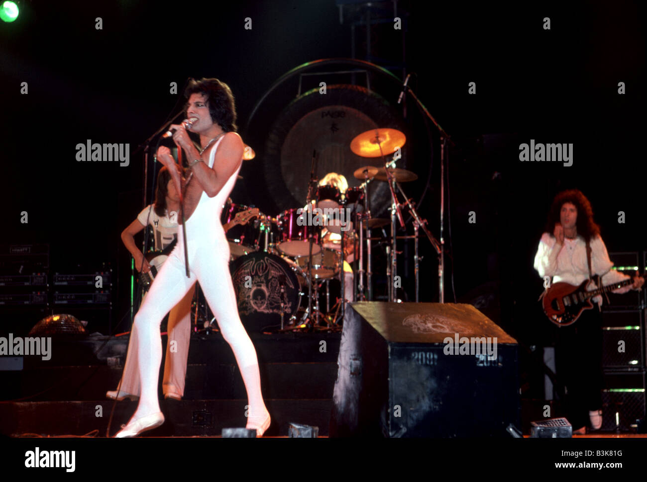 Groupe de rock britannique Queen en 1977 Banque D'Images