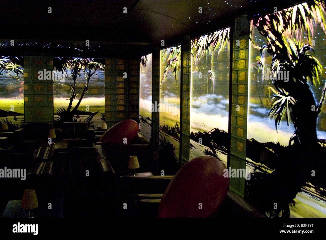 Restaurant contemporain à la mode 'Belga Queen', 32 rue de la Fosse aux Loups, Bruxelles Belgique Banque D'Images