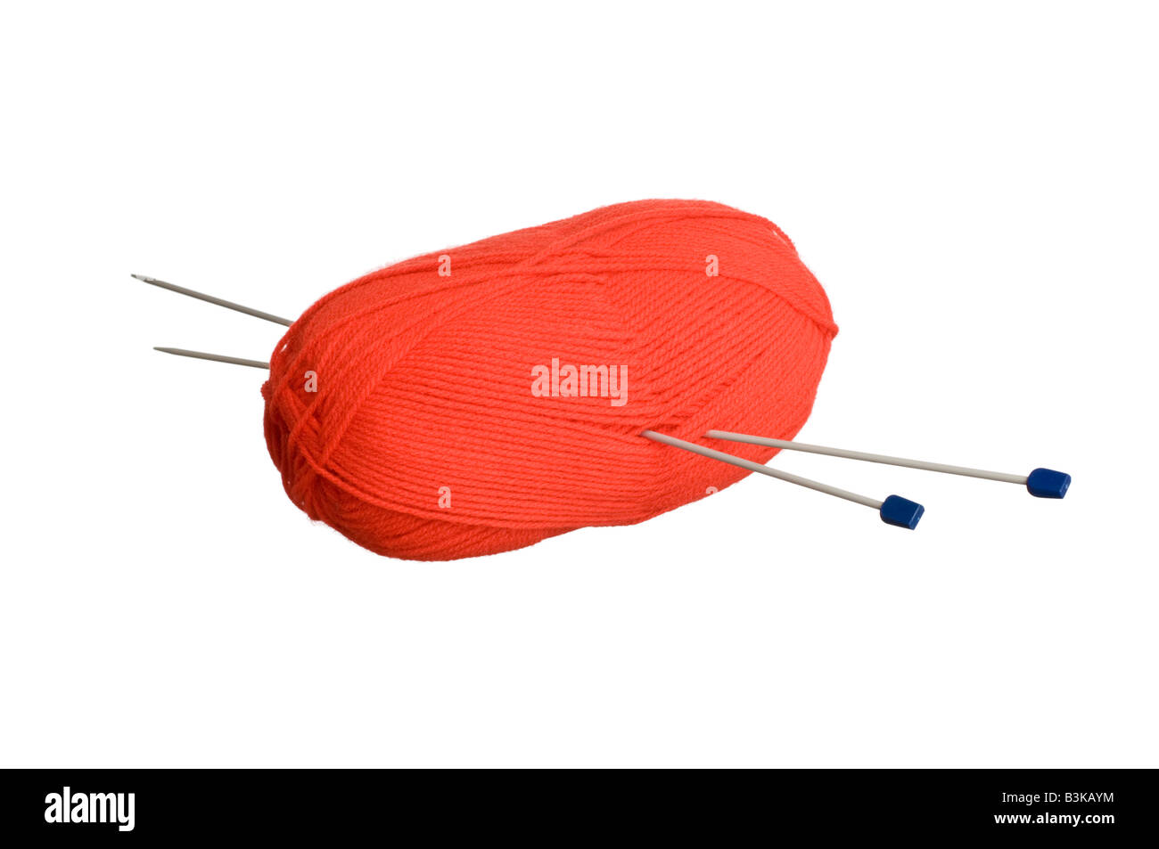 Fils de laine tricot rouge ball Banque D'Images