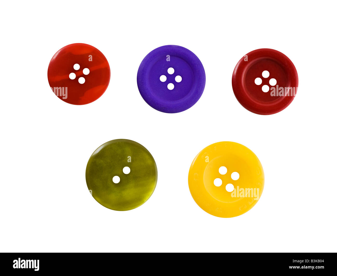 Bouton boutons colorés Banque D'Images