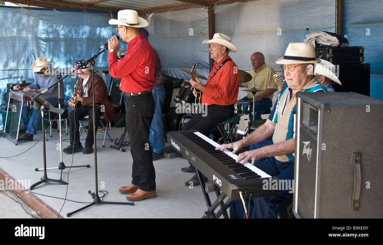 La Turquie Bob Wills Texas annuel fête western swing band Banque D'Images