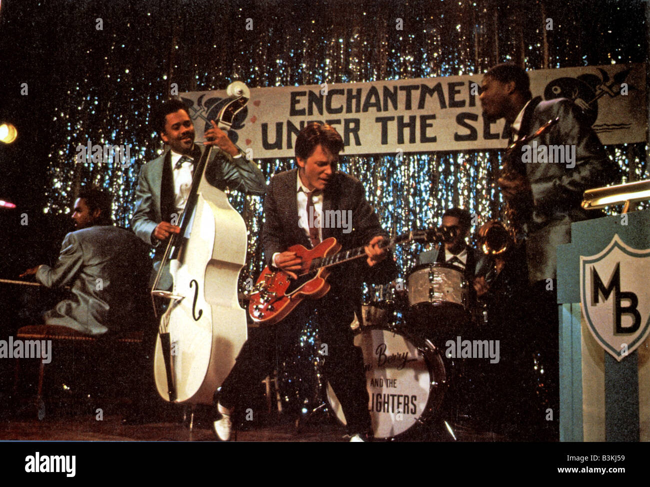 Retour VERS LE FUTUR 1985 Universal film avec Michael J Fox Banque D'Images