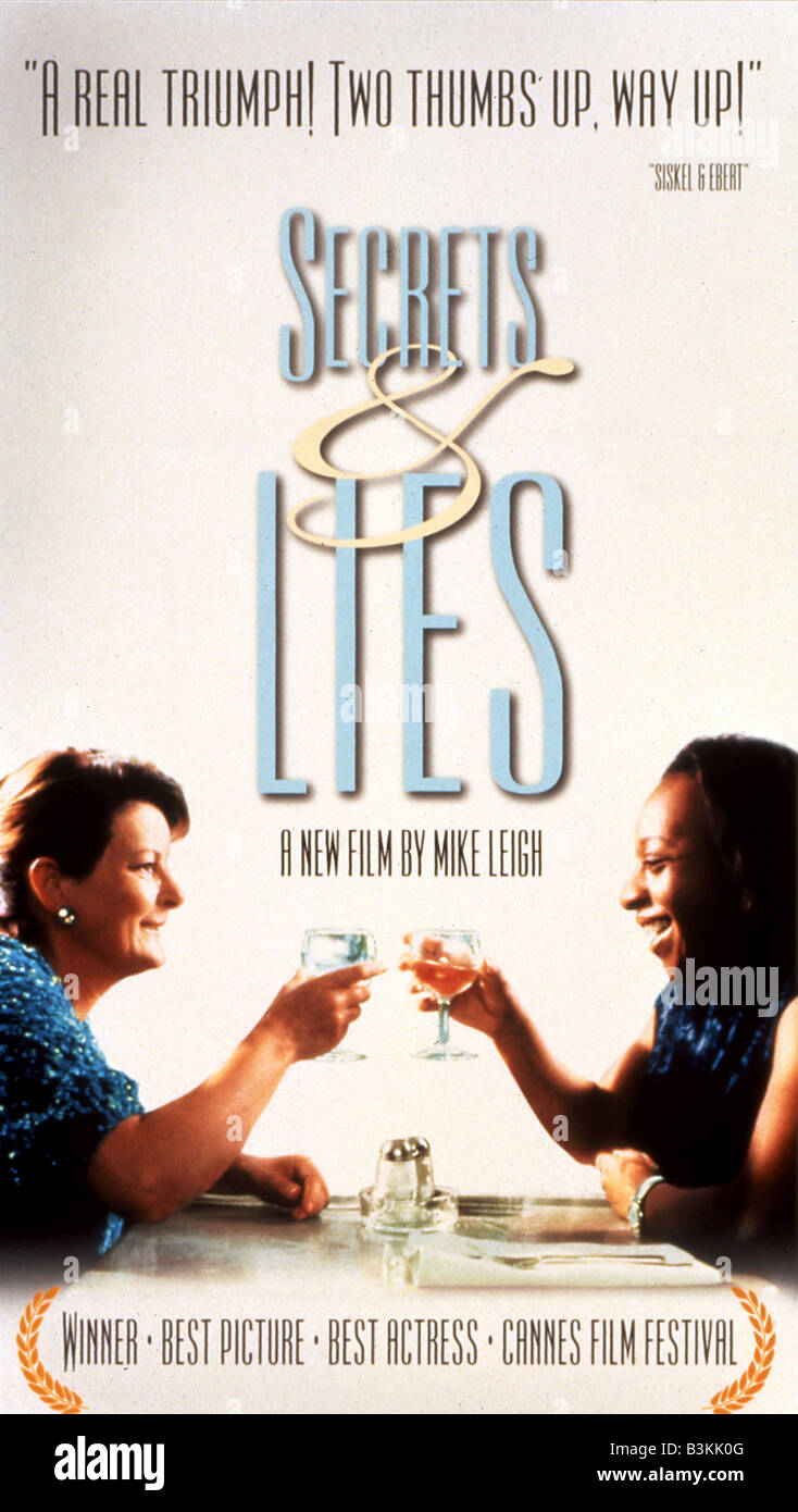 SECRETS ET MENSONGES Affiche pour 1995 quatre films avec Brenda Blethyn film à gauche et Marianne Jean-Baptiste Banque D'Images