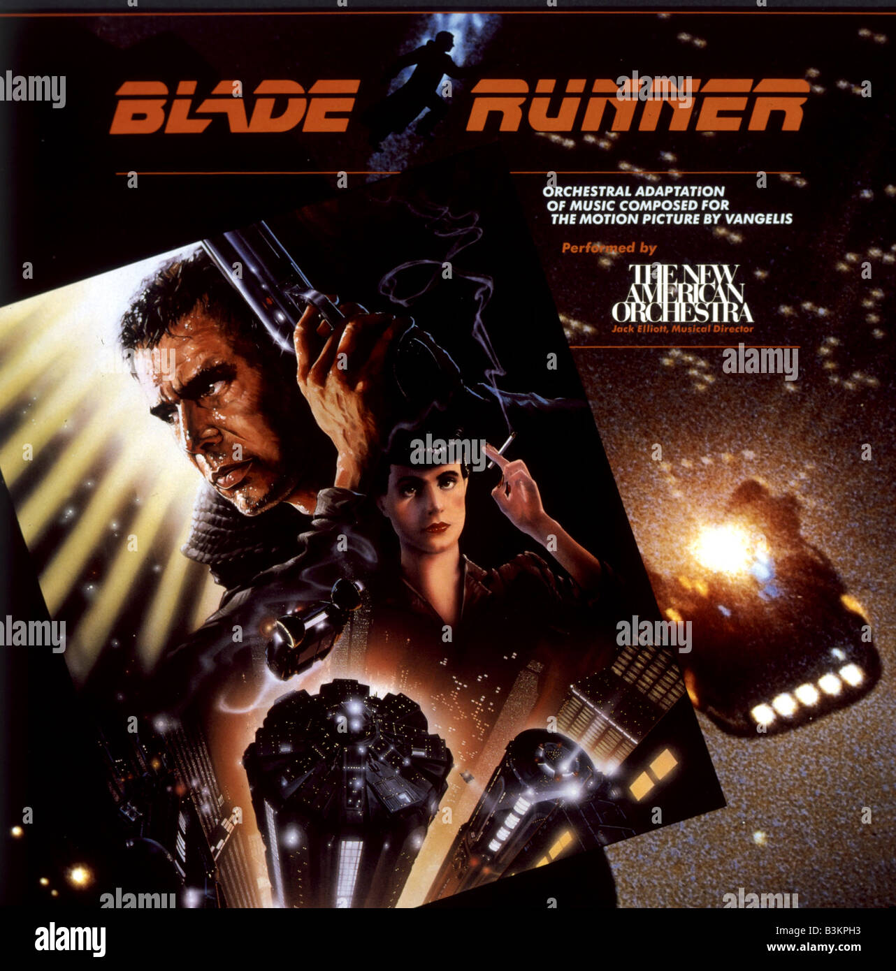 BLADE Runner pour l'album de musique 1982 Warner/Ladd film réalisé par Ridley Scott Banque D'Images