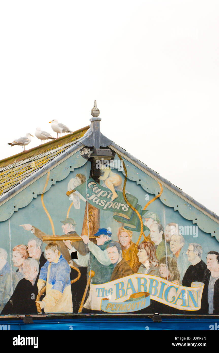 La murale Barbican plymouth Devon, Angleterre Grande-bretagne Europe Banque D'Images