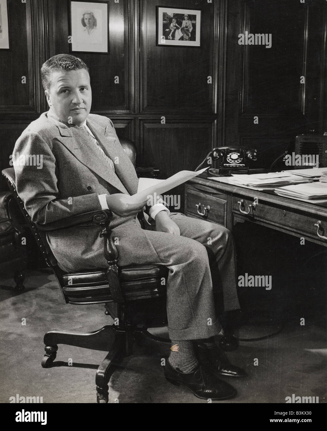 HENRY FORD II en 1945 quand il est devenu président de la Ford Motor Company Banque D'Images