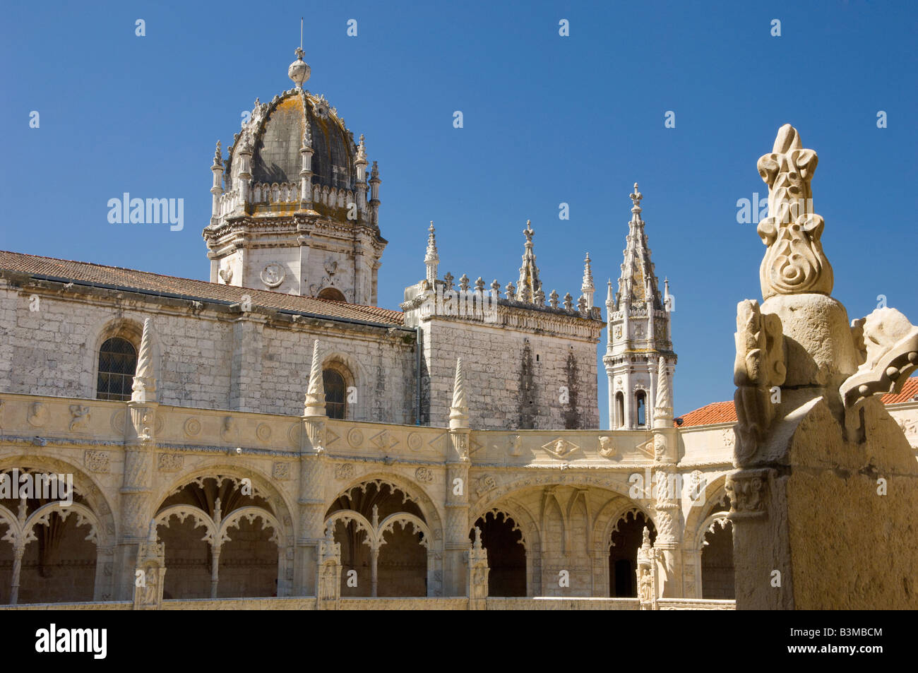 Portugal Lisbonne Belem le cloître de la Monastère Jeronimos Banque D'Images