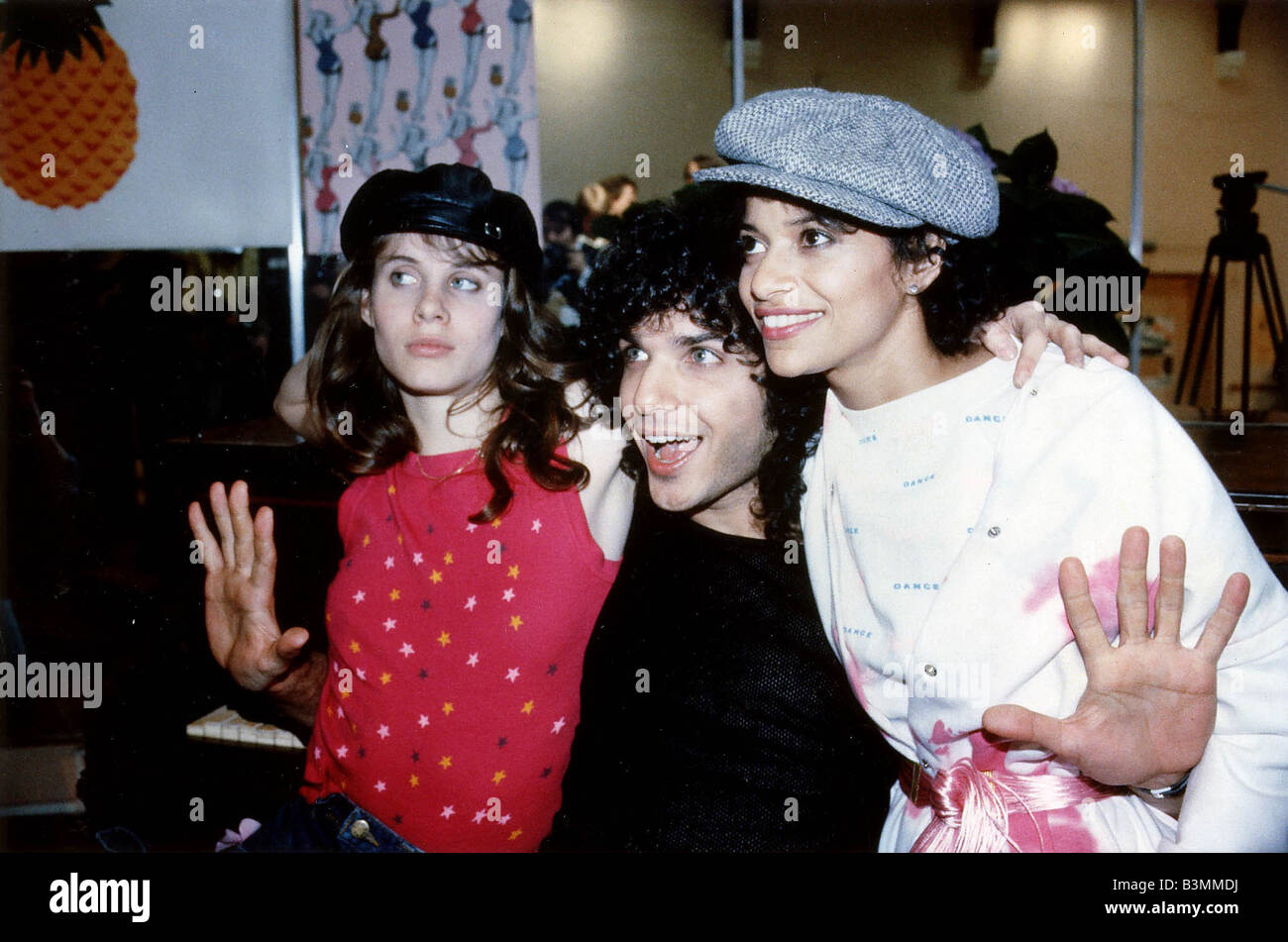 Programme tv Fame 1980 fame Cast from L R Lori Singer Lee Debbie Allen Curreri Banque D'Images