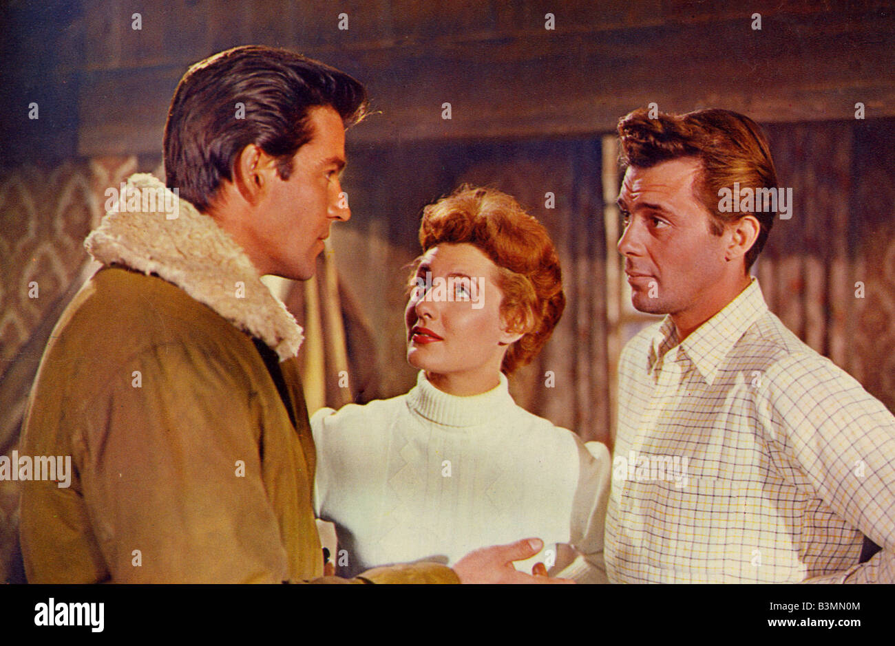 CAMPBELL'S KINGDOM 1957 Rank film avec Dirk Bogarde à droite, Barbara Murray et Stewart Granger Banque D'Images