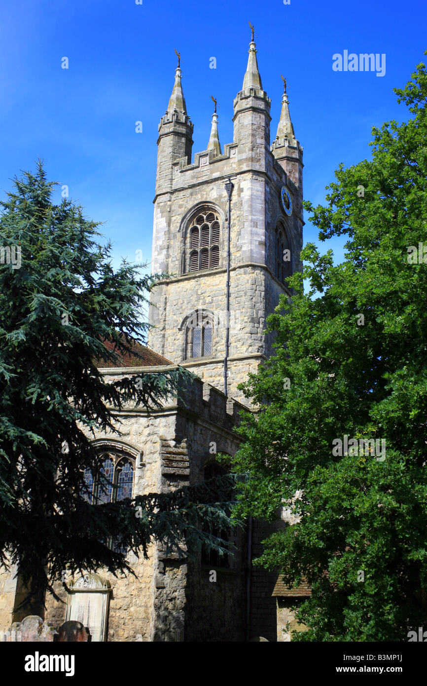 L'église St Mary, Ashford, Kent, Angleterre Banque D'Images