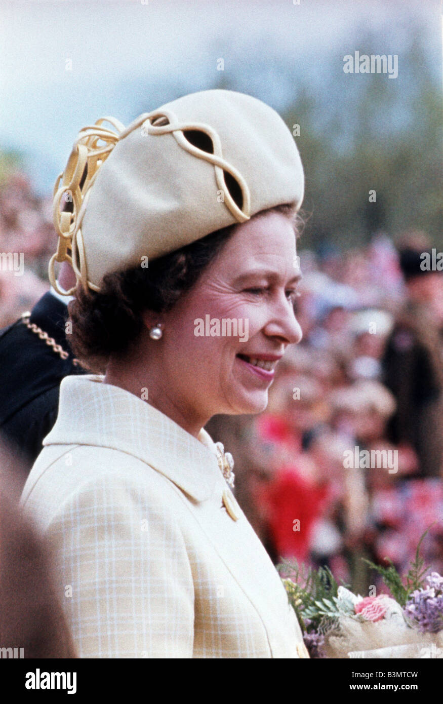 La reine Elizabeth II sur la tournée royale du Canada en juillet 1971 Banque D'Images