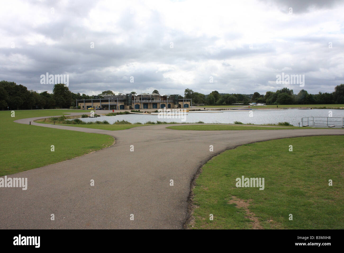Dorney Lake, Eton College Centre d'Aviron avec le concours Lake utilisé comme un lieu pour les Jeux Olympiques de Londres 2012, Banque D'Images