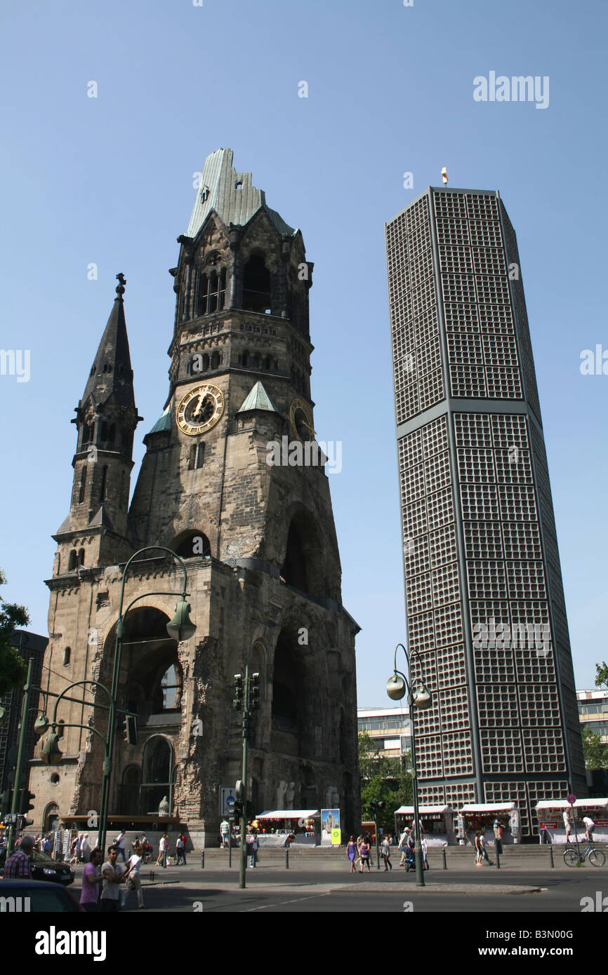 Gedachniskirche-wilhelm kaiser Kaiser Wilhelm Memorial Church Berlin Allemagne Mai 2008 Banque D'Images
