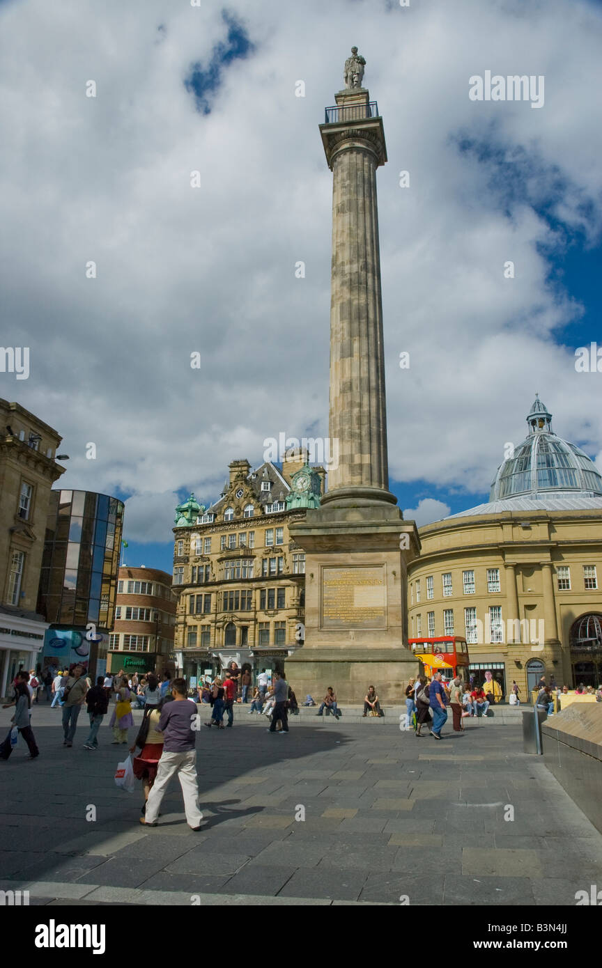 Grey's monument, Newcastle, Tyne et Wear, Angleterre. Banque D'Images