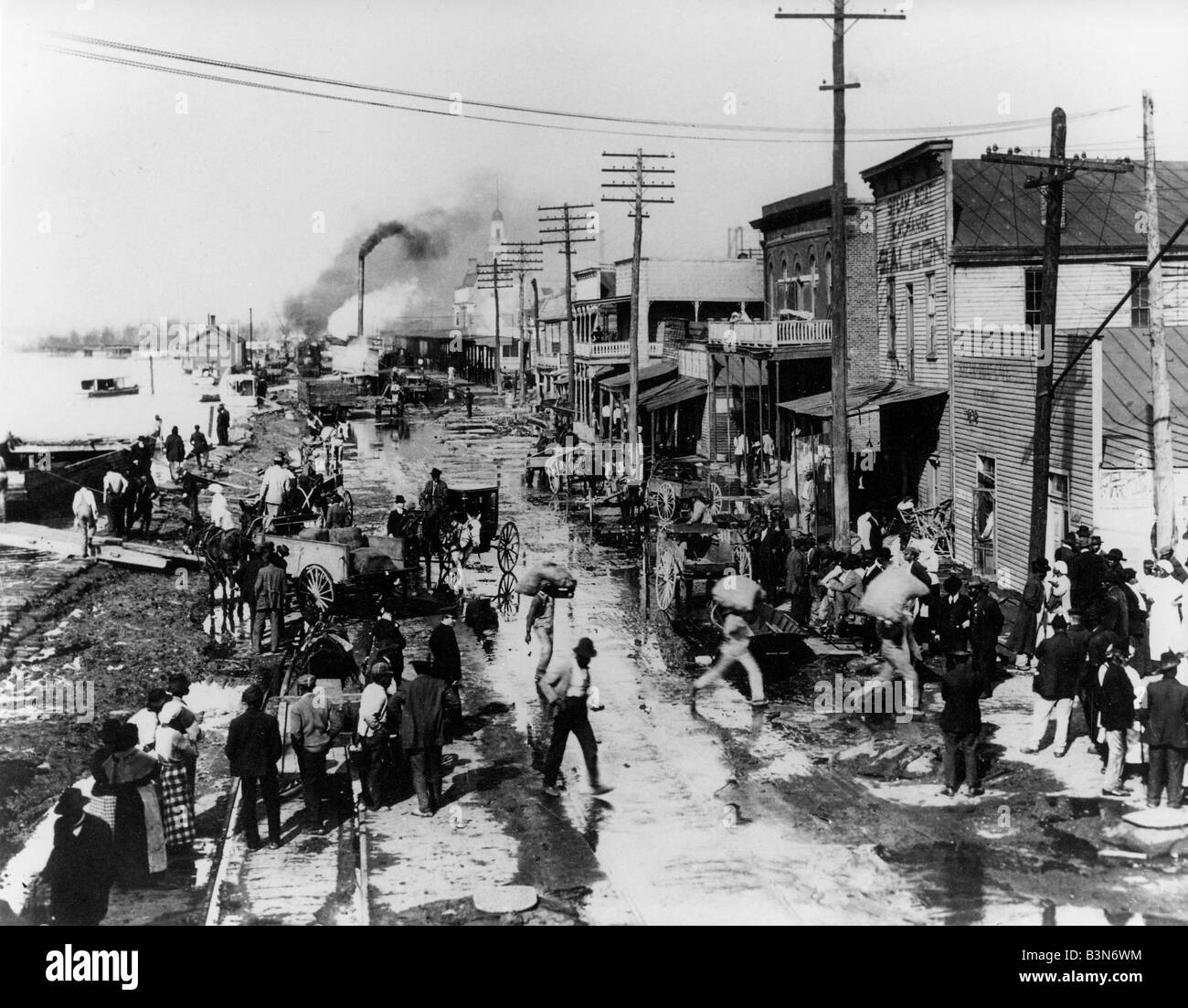 Riverside BLUES scène générique dans le sud des États-Unis vers 1920 Banque D'Images