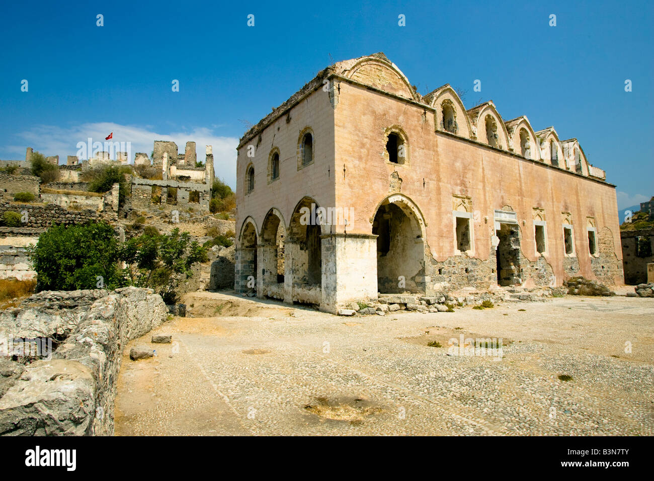 Kayakoy Église haute la Turquie Banque D'Images