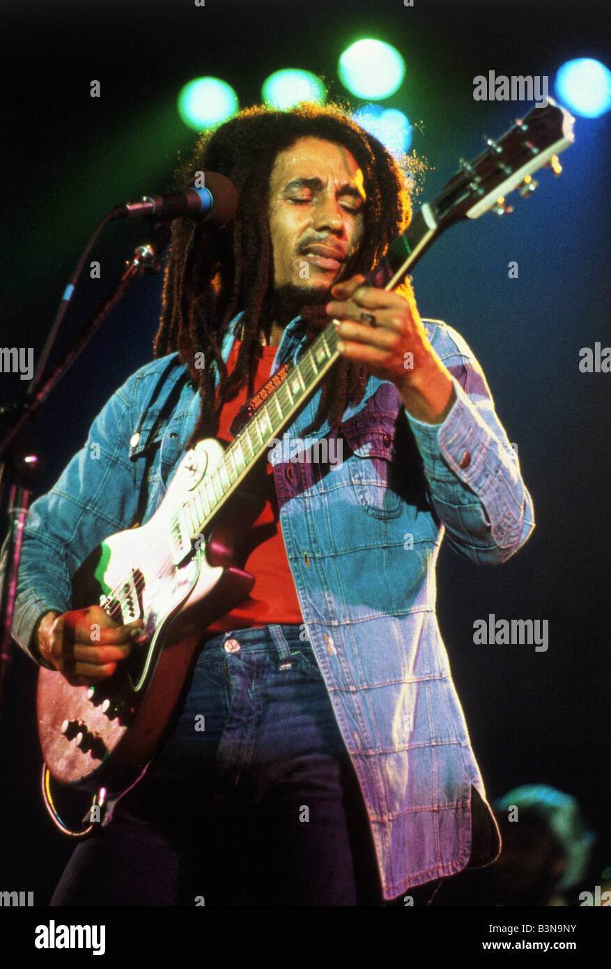 BOB MARLEY (1945-1981) musicien jamaïcain de reggae en 1978 Banque D'Images