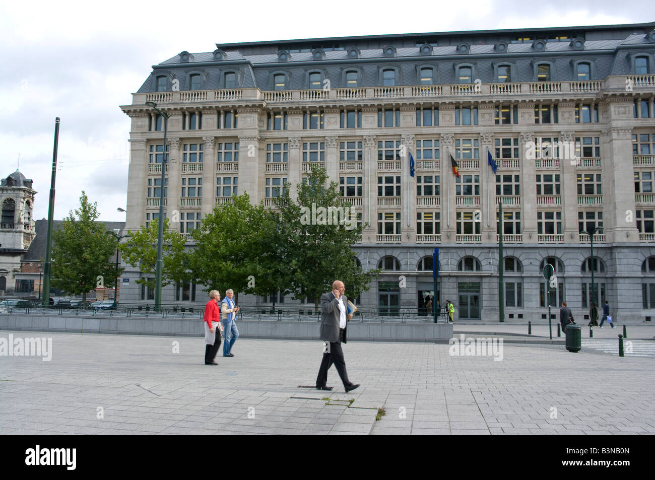 Une partie de l'édifice de la justice, Quartier des Marolles, Bruxelles, Belgique Banque D'Images