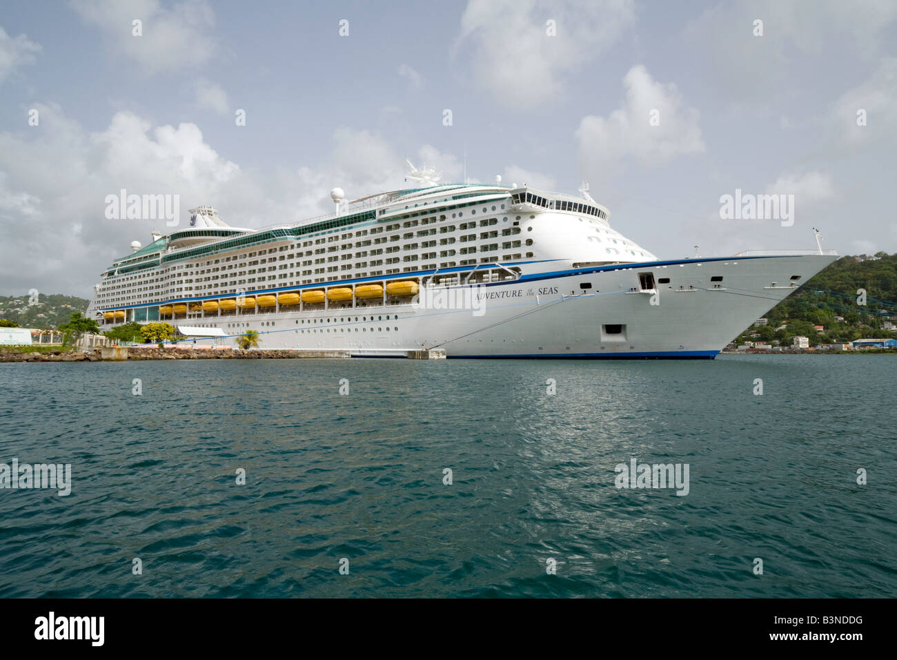 Le navire de croisière "de la mer", Castries, Sainte-Lucie, Antilles, Caraïbes Banque D'Images