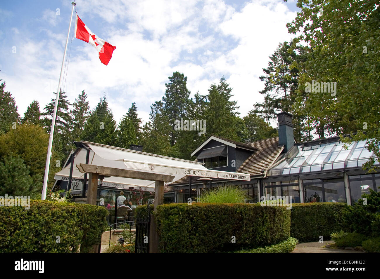Sequoia Grill au thé dans le parc Stanley à Vancouver British Columbia Canada Banque D'Images