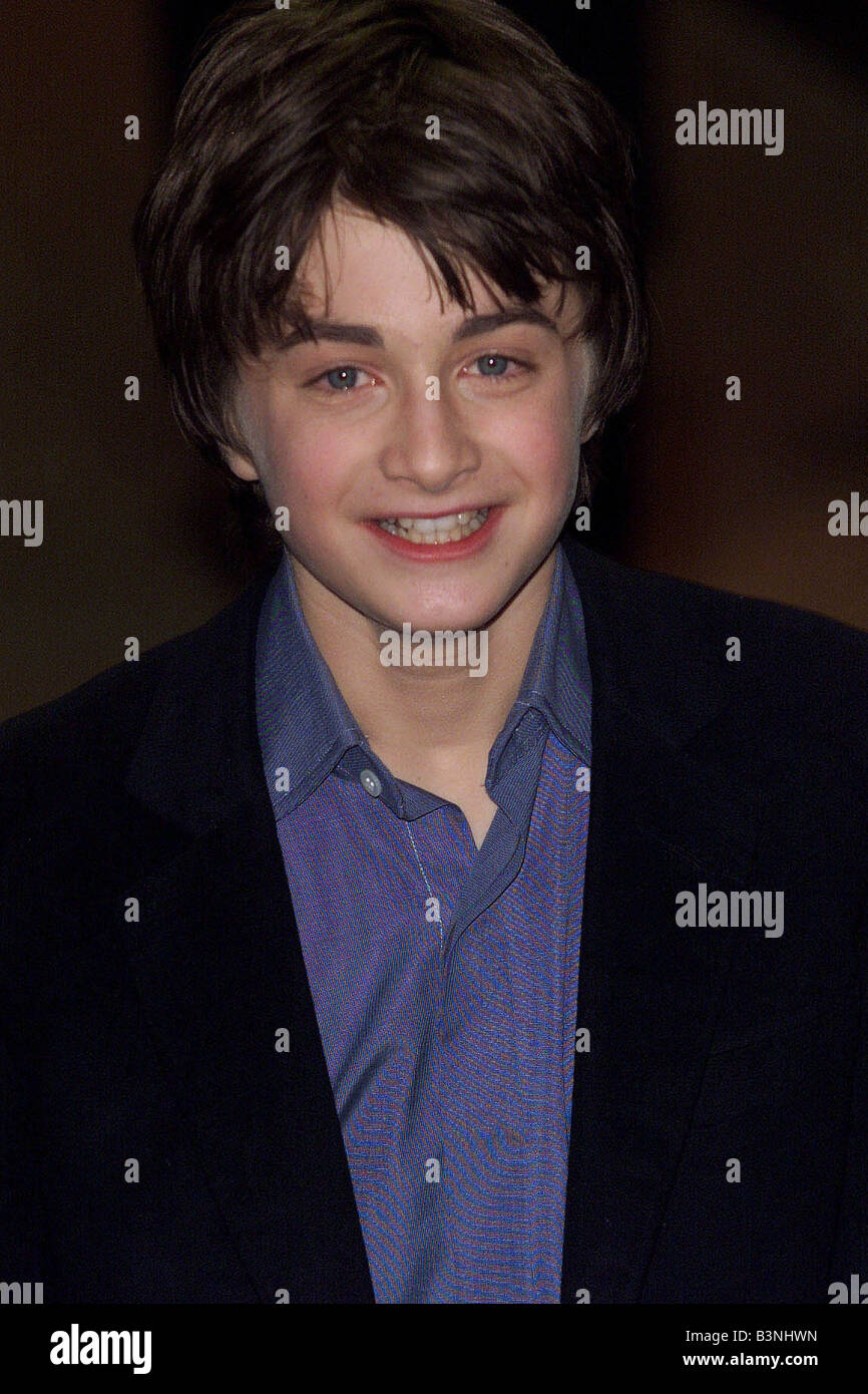 Film de Harry Potter Le première à Leicester Square Novembre 2001 L'acteur Daniel Radcliffe Banque D'Images
