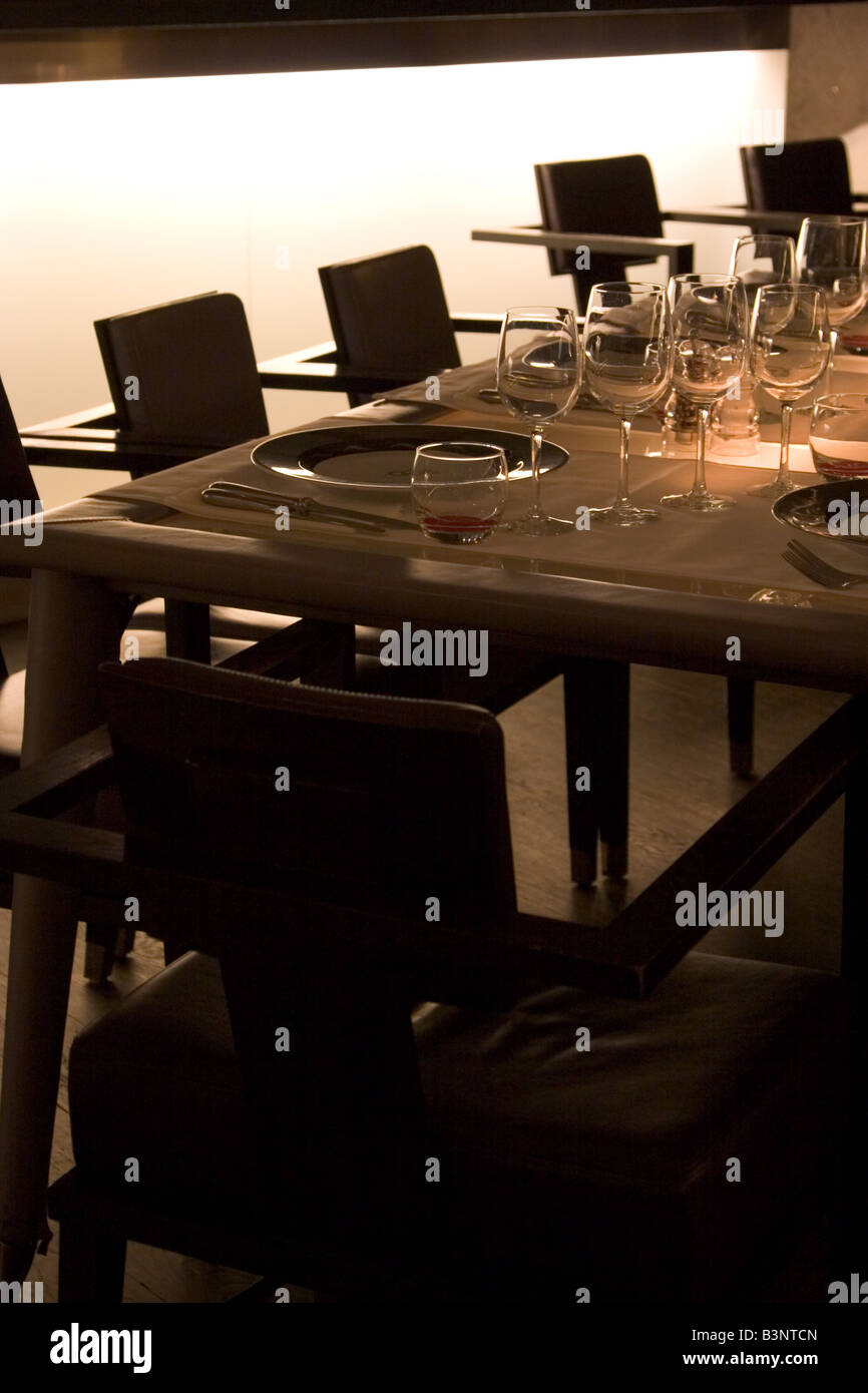 Restaurant contemporain à la mode 'Belga Queen', 32 rue de la Fosse aux Loups, Bruxelles Belgique Banque D'Images