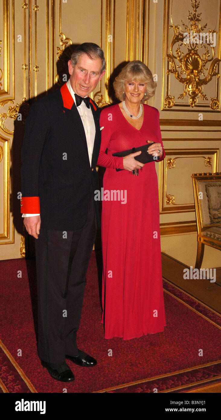 DAILY MIRROR PHOTO PAR HARRY PAGE 10 02 05 LE PRINCE CHARLES D'être mariée avec Mme Camilla Parker Bowles À TONIGHTS RÉCEPTION DANS Banque D'Images